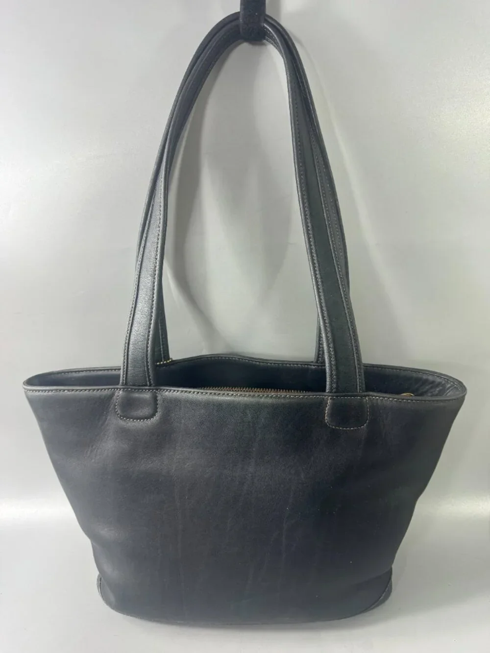 Authentic Vintage Coach 9302 Black Leather Bleeker Basket Bag